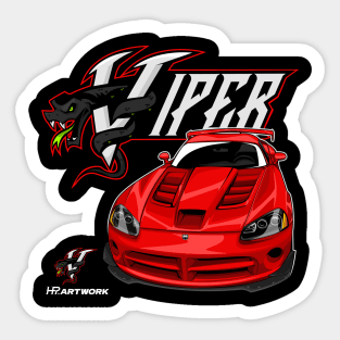 DODGE VIPER SRT 10-RED Sticker